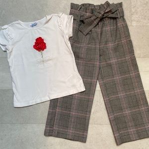 Mayoral plaid pants and tee